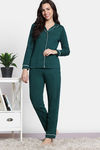 Zivame Winter Whispers Knit Cotton Pyjama Set - Ponderosa Pine — thumbnail 2